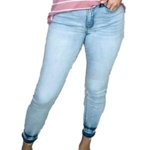 Judy blue‎ Melted Blues Light Wash Skinny dip dyed Jeans plus size 24W New